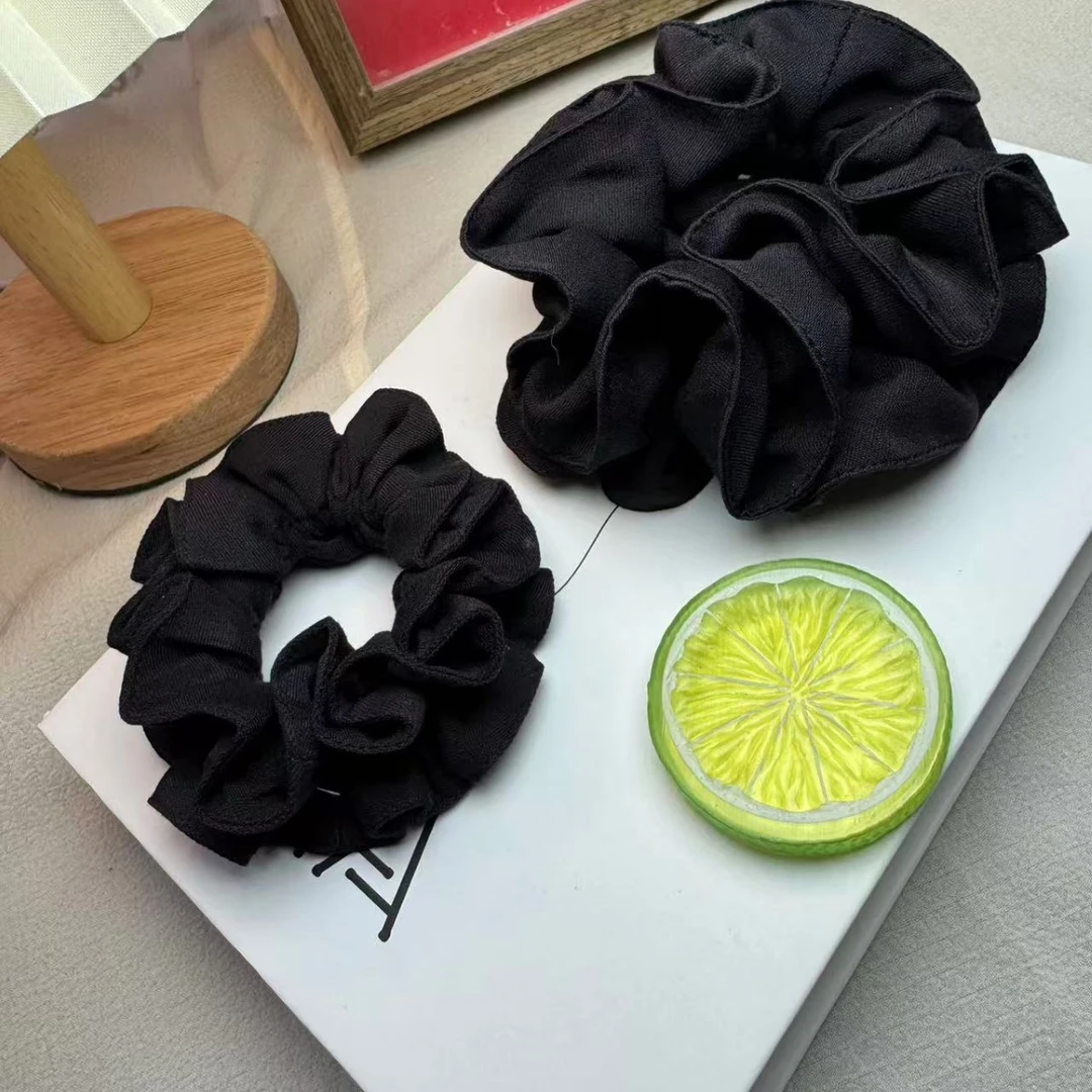 黑花苞原创轻职风甜美风欧美风日韩发圈发绳时尚复古ins头饰简约