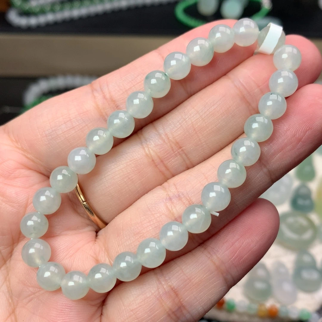 未镶嵌定制翡翠冰蓝飘花