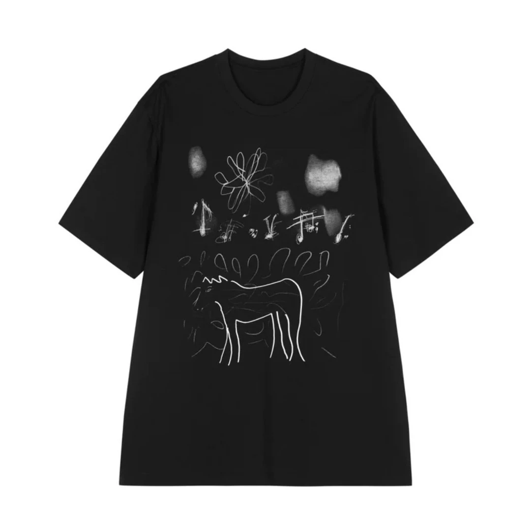 JN95812【商场同款】江南25春新品T恤女短袖手绘图案