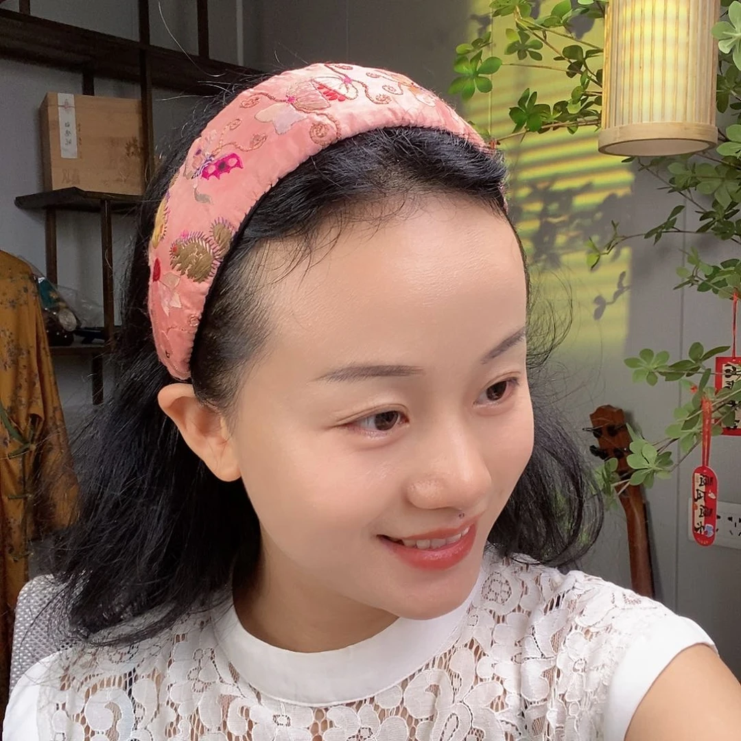 织绣老绣手工刺绣发箍
