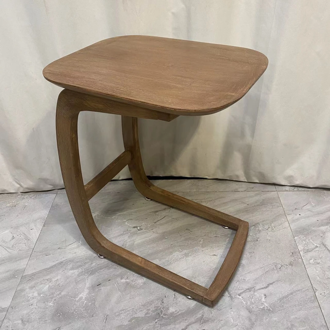 BORCH/博瑞奇老橡木风化黄U型边几茶几（09098）