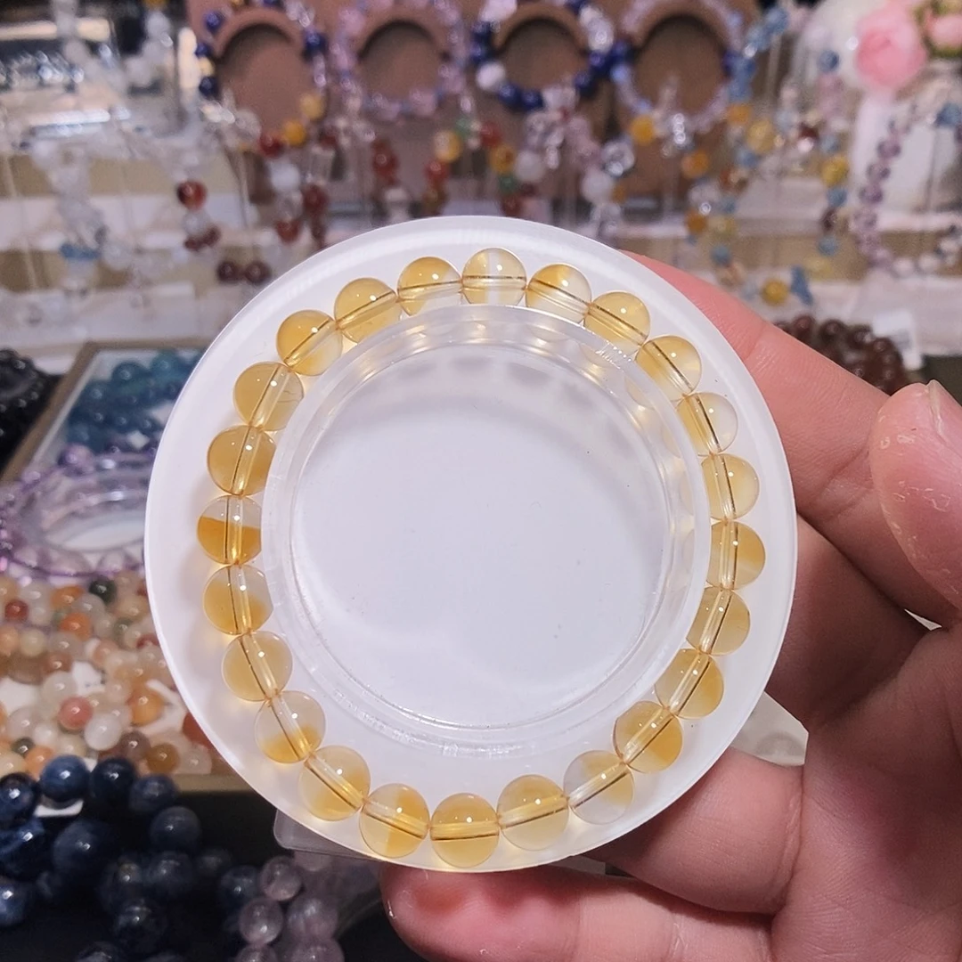 水晶手链未镶嵌巴西黄水晶