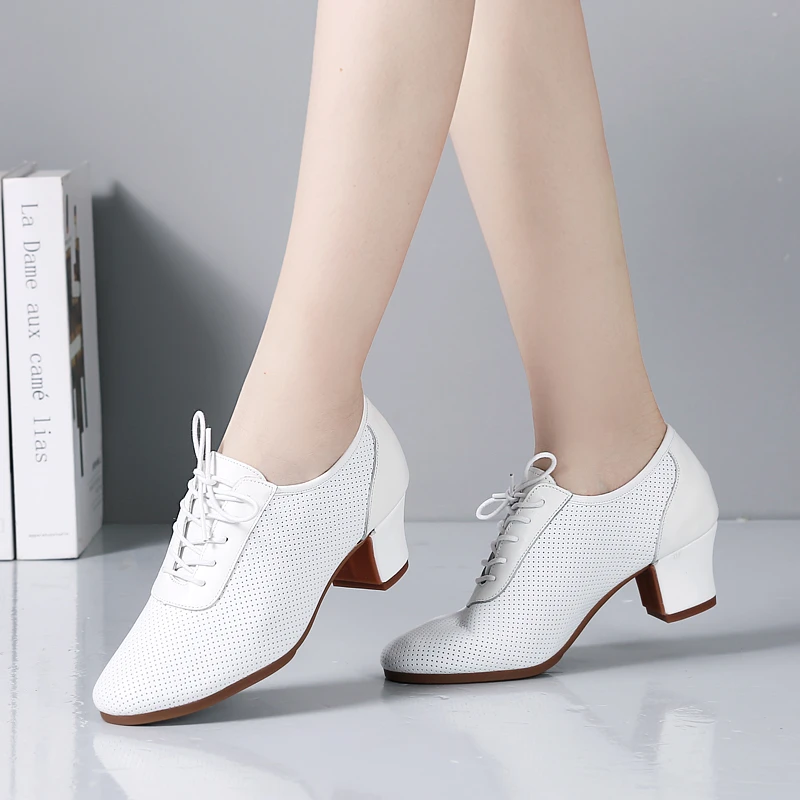 汝拉新款透气舒服真皮广场舞交谊舞鞋形体鞋跳舞鞋女广场舞鞋新款