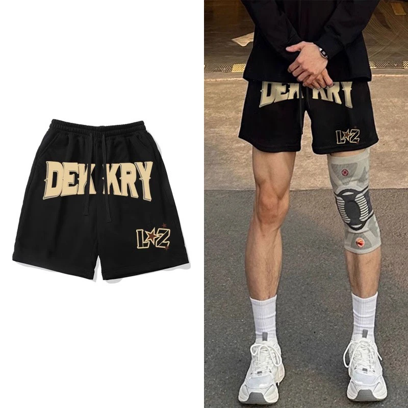 美式潮牌ins小众简约运动五分短裤男女夏季高街vibe宽松百搭裤子