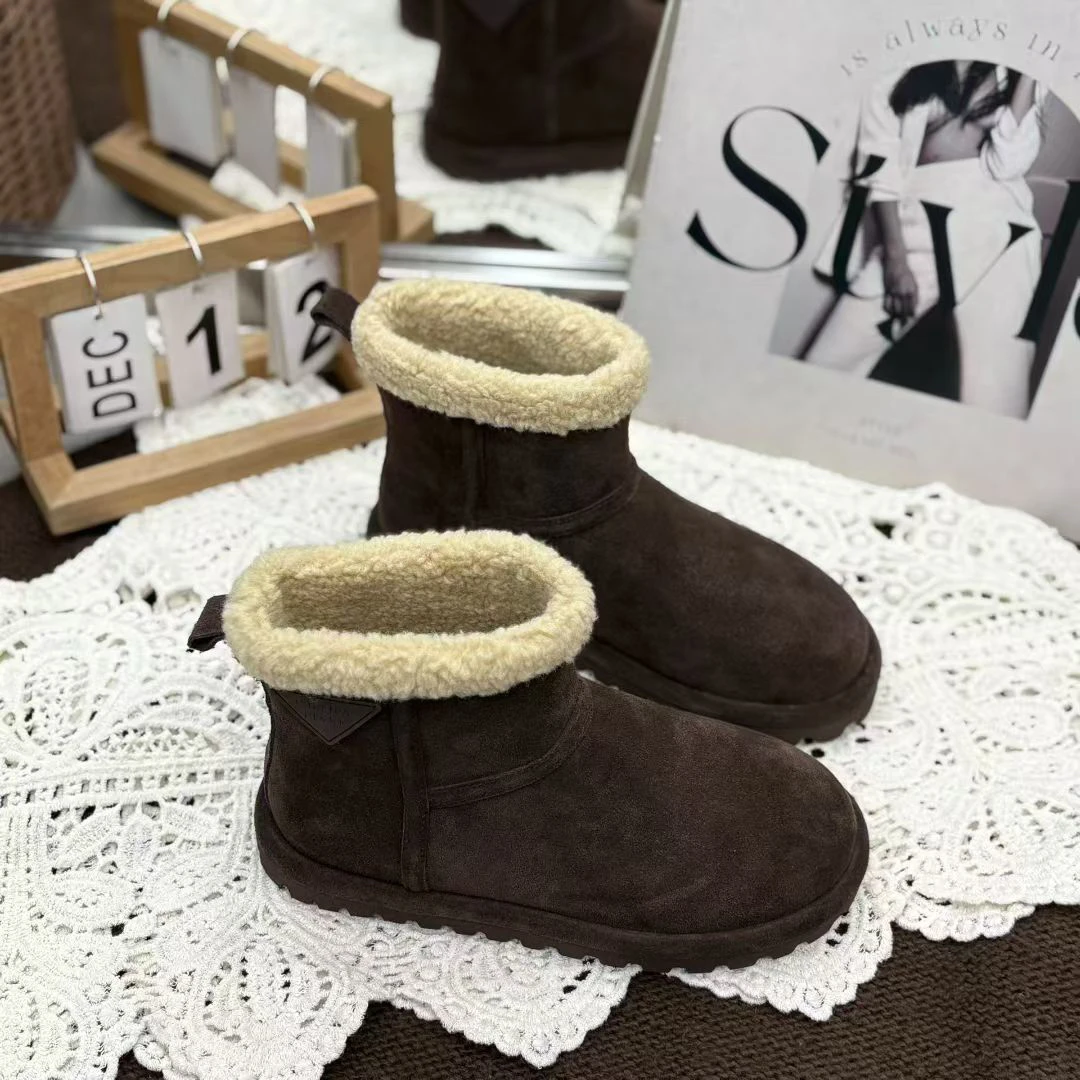 超轻平底套筒雪地靴女2025新款冬季加绒加厚棉鞋短靴新款雪地靴