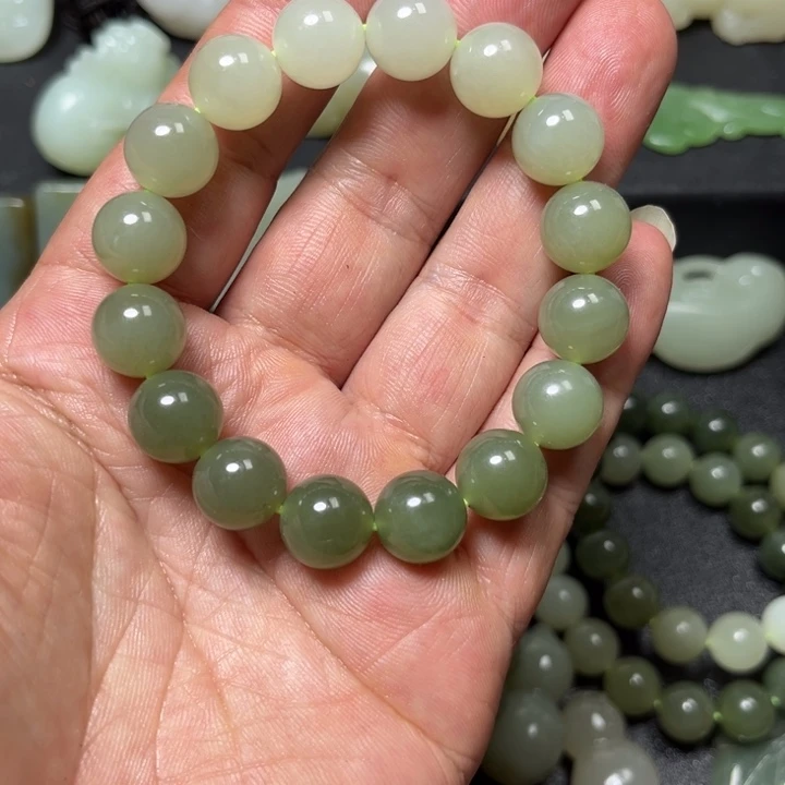 手链未镶嵌和田玉（糖玉）