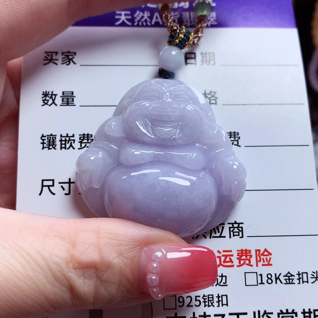 翡翠未镶嵌颈饰佛公