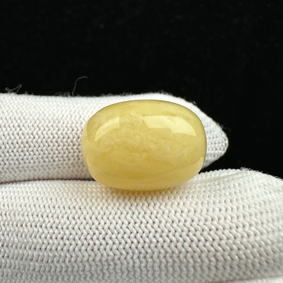 M3328天然蜜蜡制品 桶珠墩子14.1x18.9mm2.3克抖音基地发货