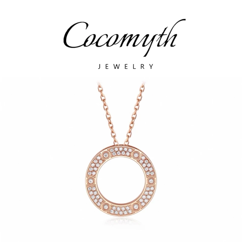 铜合金项链 COCOMYTH 轻奢时尚满天星大饼项链D542