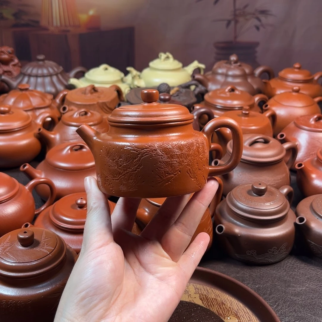 茶壶紫砂原矿朱泥150毫升