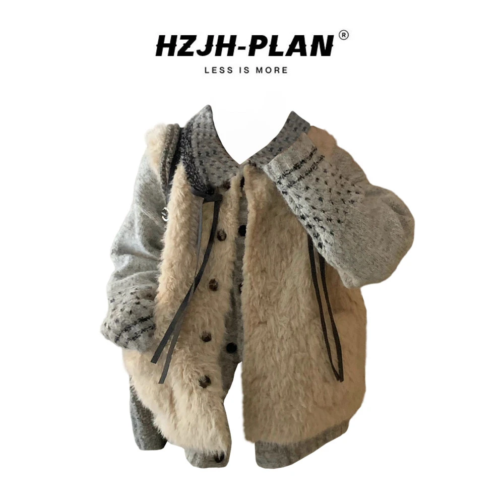 毛毛马甲女秋冬季日系针织毛衫超好看叠穿背心外套休闲卫裤三件套