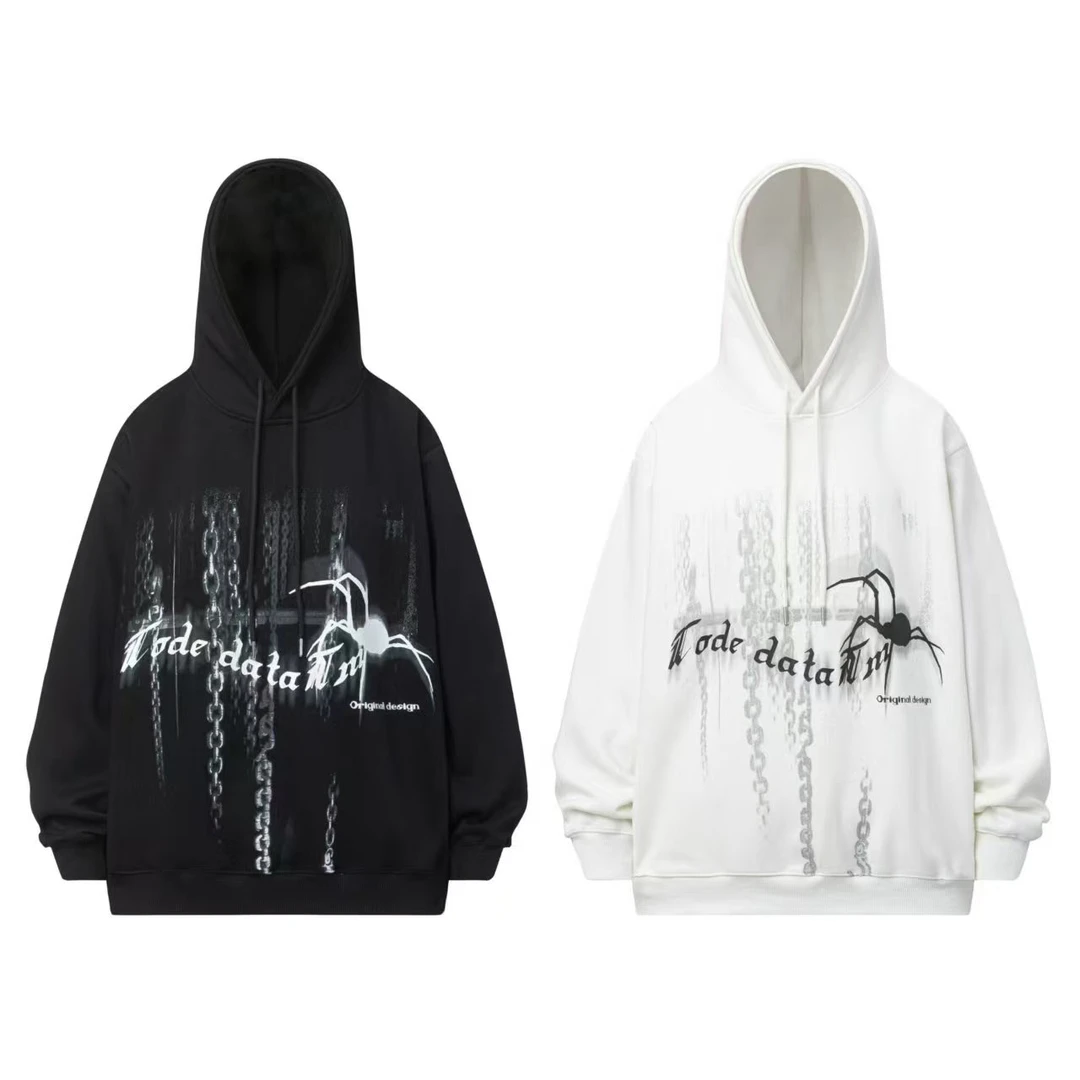 蜘蛛铁锁连帽卫衣