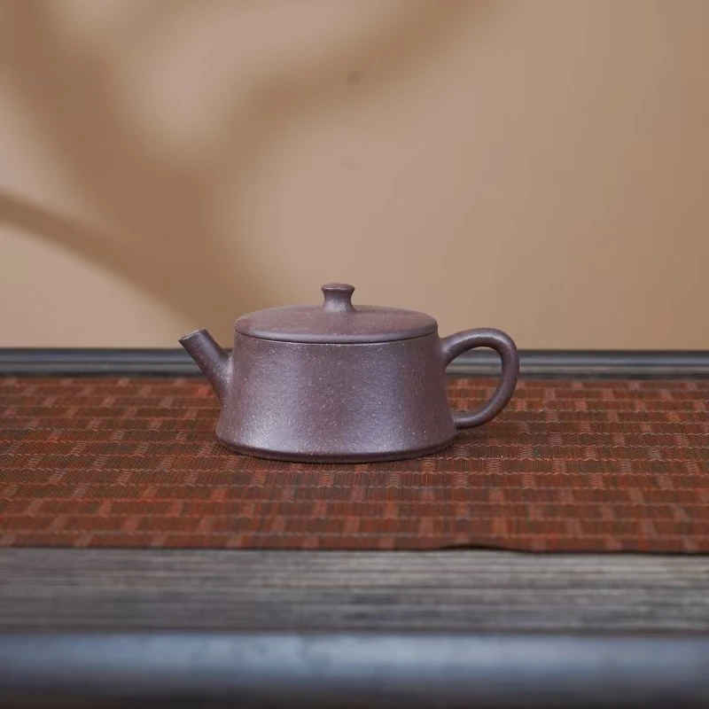 CZP粗砂天青【云柱160CC】宜兴黄龙山原矿手工紫砂壶