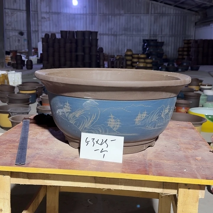 紫砂花盆手工制作