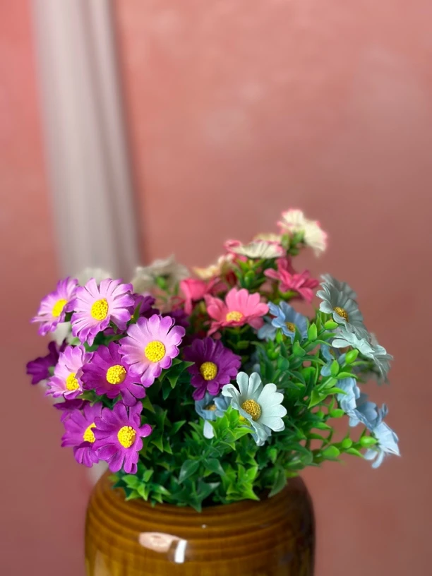 春款太阳菊 绢花塑料假花仿真花户外花坛售楼装饰花插花艺 水草菊