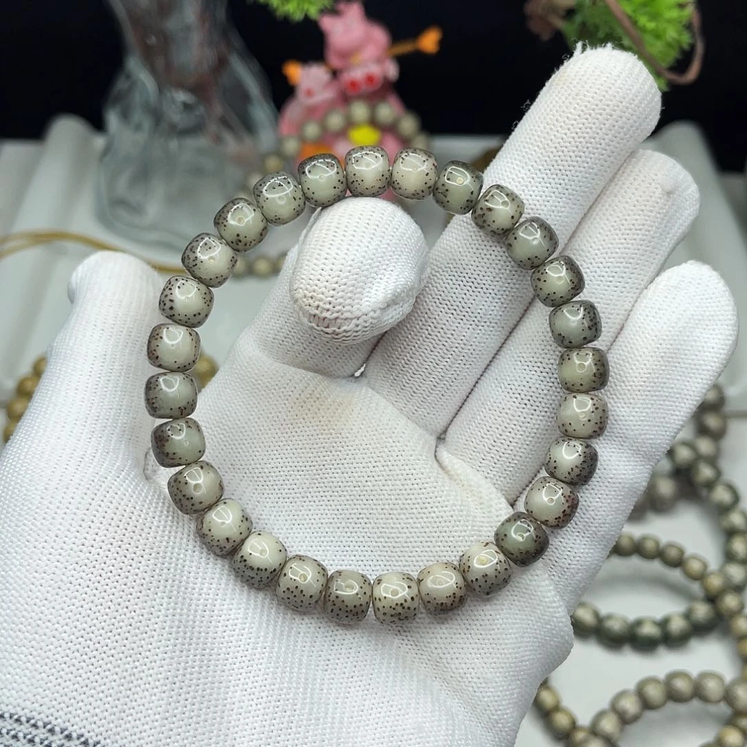 手串星月菩提8mm黑冰大眼