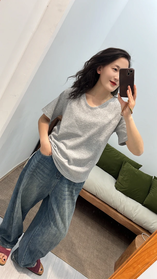 夏季超薄宽松短袖