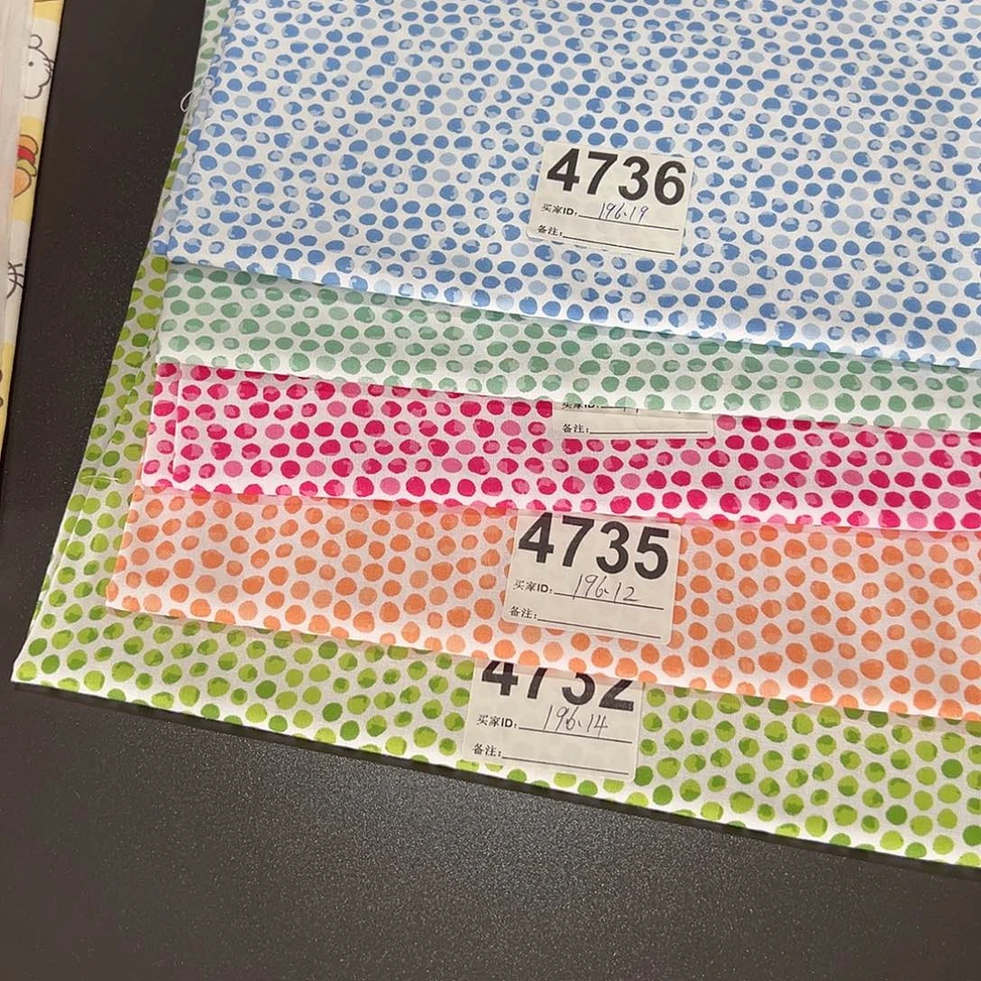 向****糖福利5米价纯棉平布1.1米宽果子布艺5色各一米