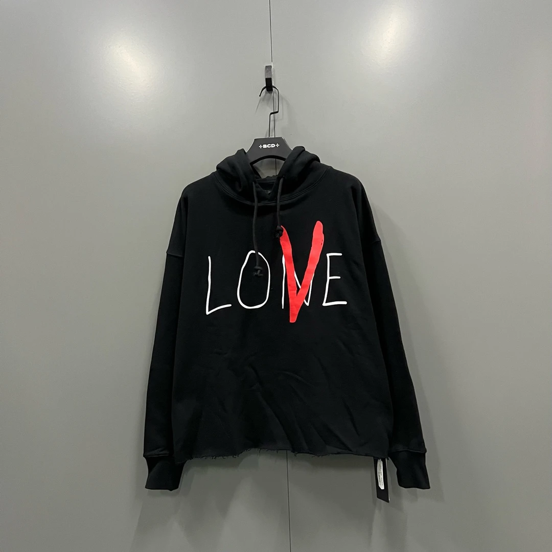 99新 VLONE 黑红LOVE印花帽衫 S码*49 全新/2380/