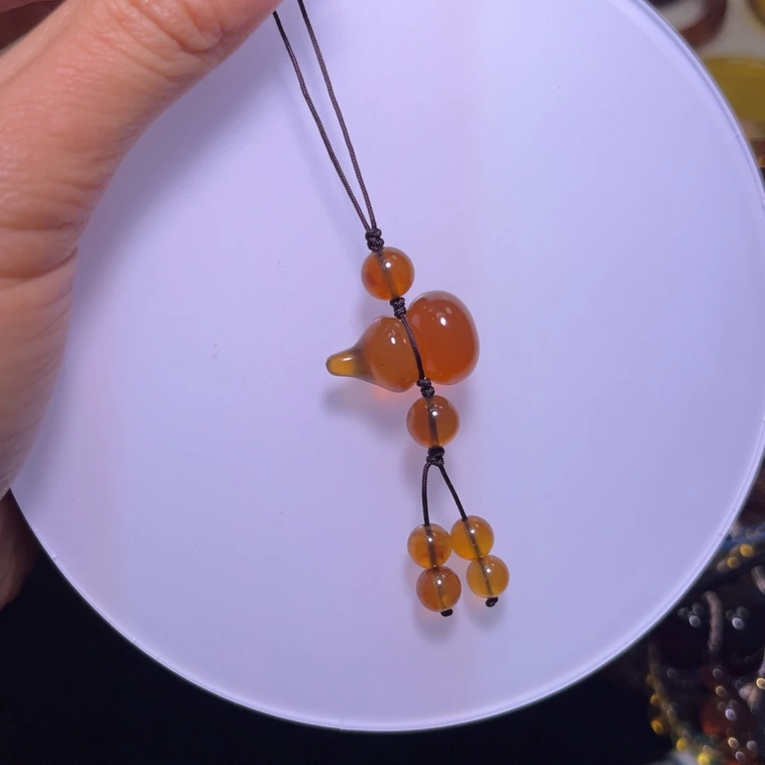 未镶嵌琥珀手镯葫芦手机挂