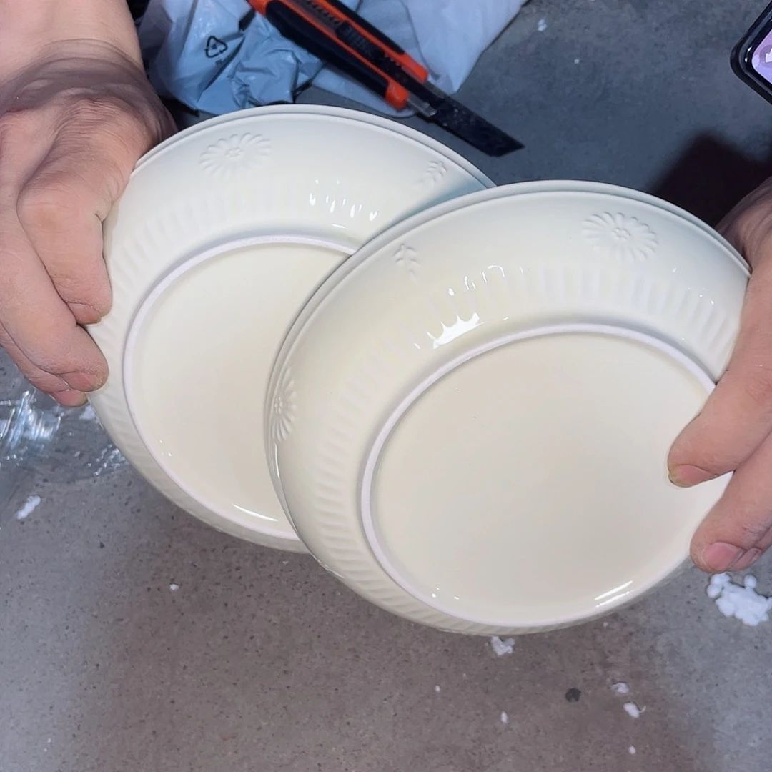 瓷片微瑕陶瓷餐具2个装