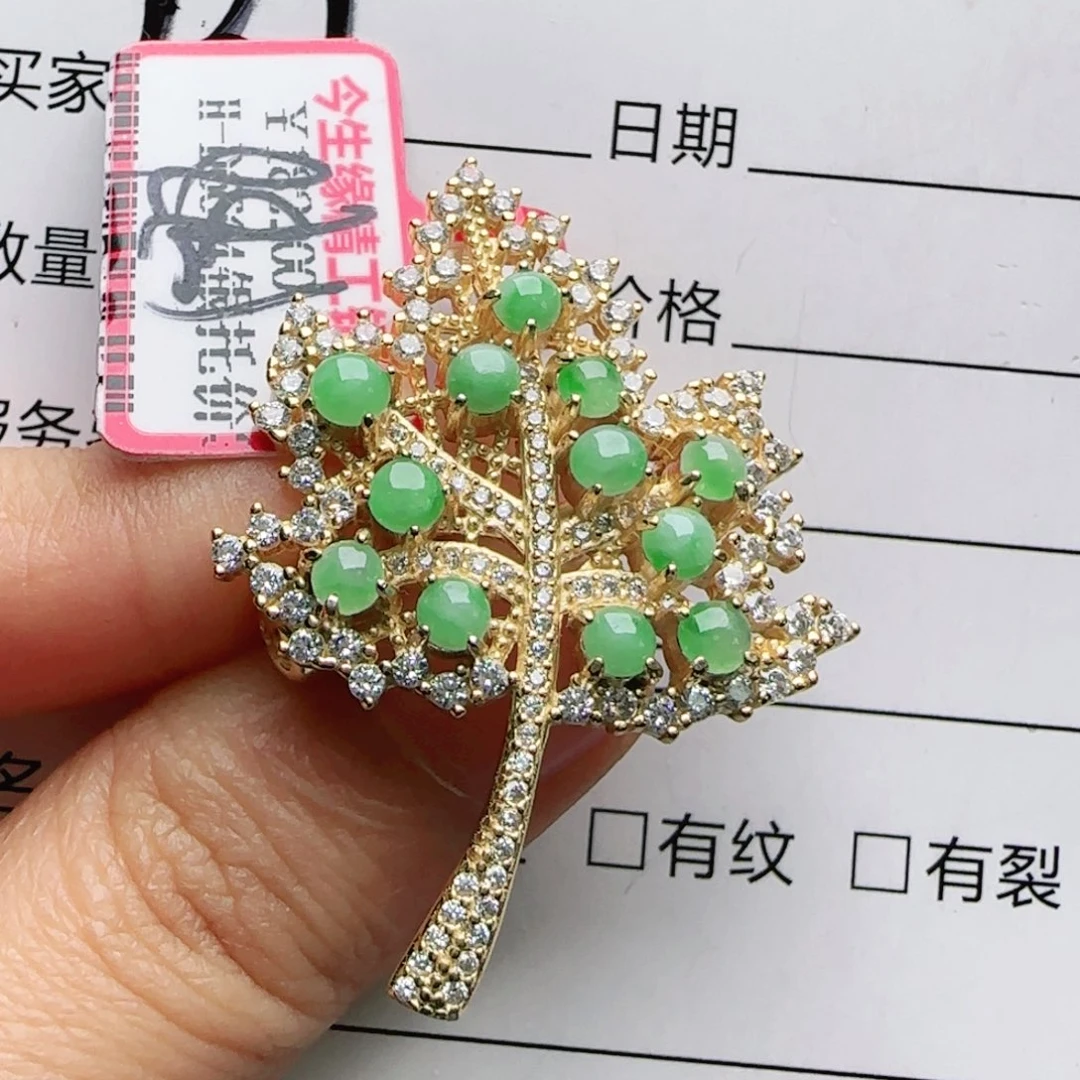 银S925镶嵌手链翡翠