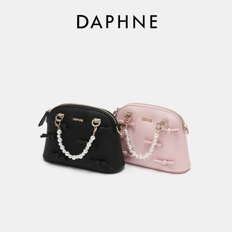 Daphne/达芙妮2025 上新时尚欧若风蝴蝶结手提包气质通勤斜挎包