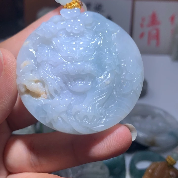 翡翠未镶嵌颈饰保真天然A货翡翠