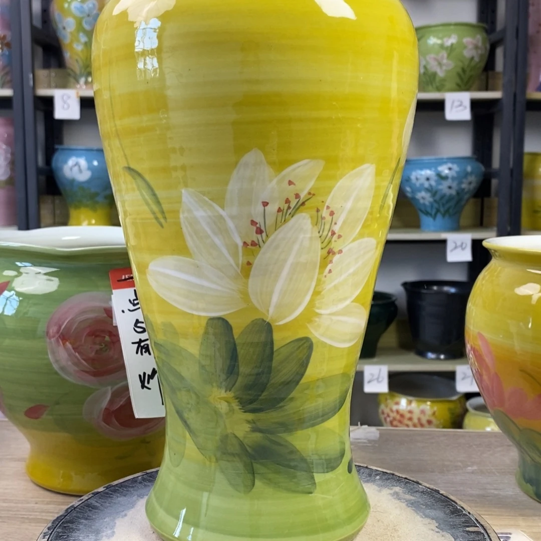 景德镇手工手绘陶瓷花盆