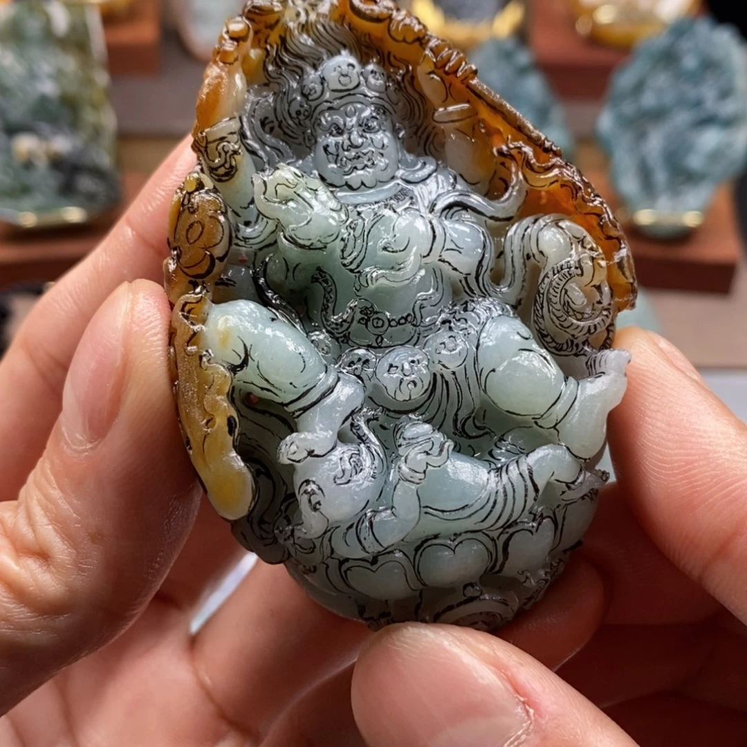 未镶嵌定制翡翠冶****）大黑天