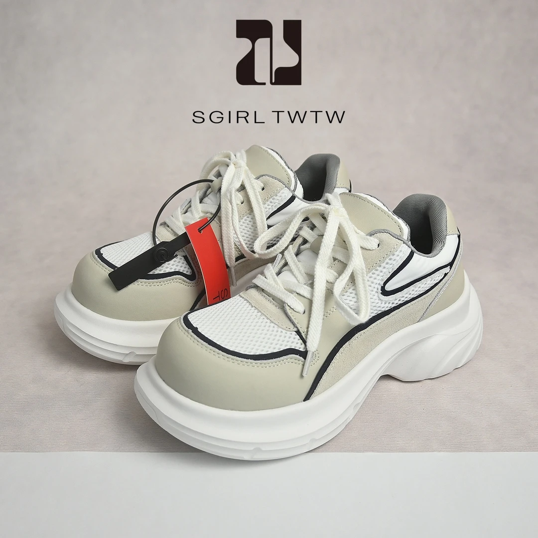SGIRL TWTW个性大头厚底老爹鞋2024新款休闲百搭轻软户外运动鞋女