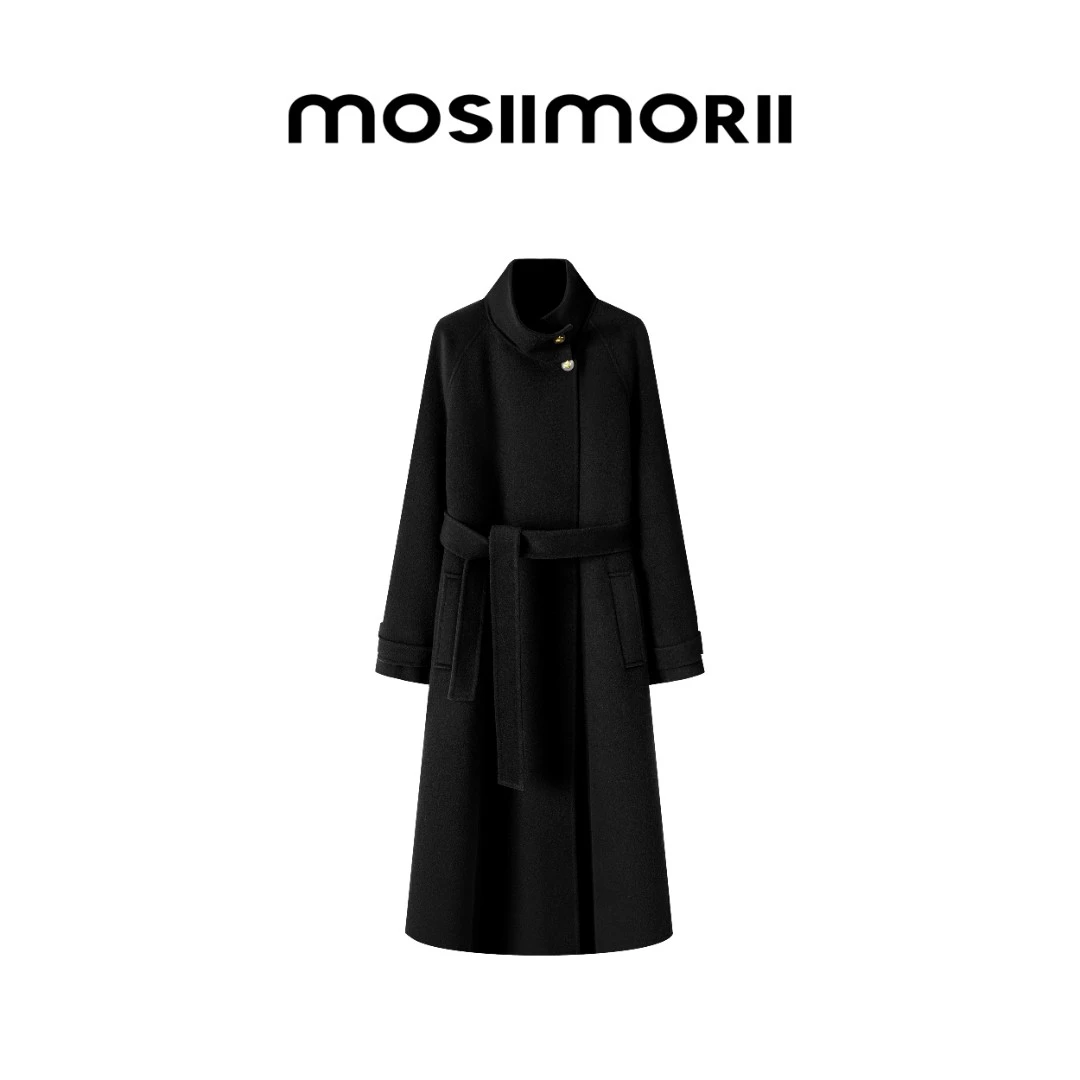 【MOSIIMORII-Cold敌】直筒显瘦双面纯羊毛大衣翻领设计师毛呢外套