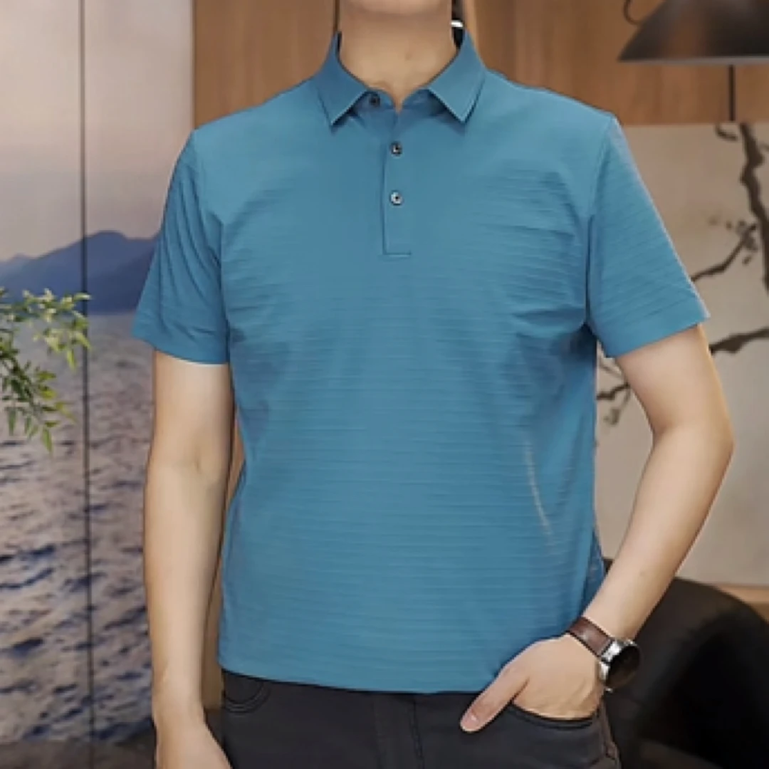 美尔森夏季款高端翻领T恤短袖 90109