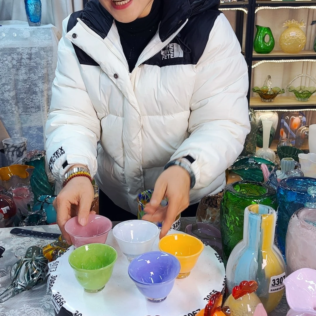 家悦美居琉璃花瓶摆件5个