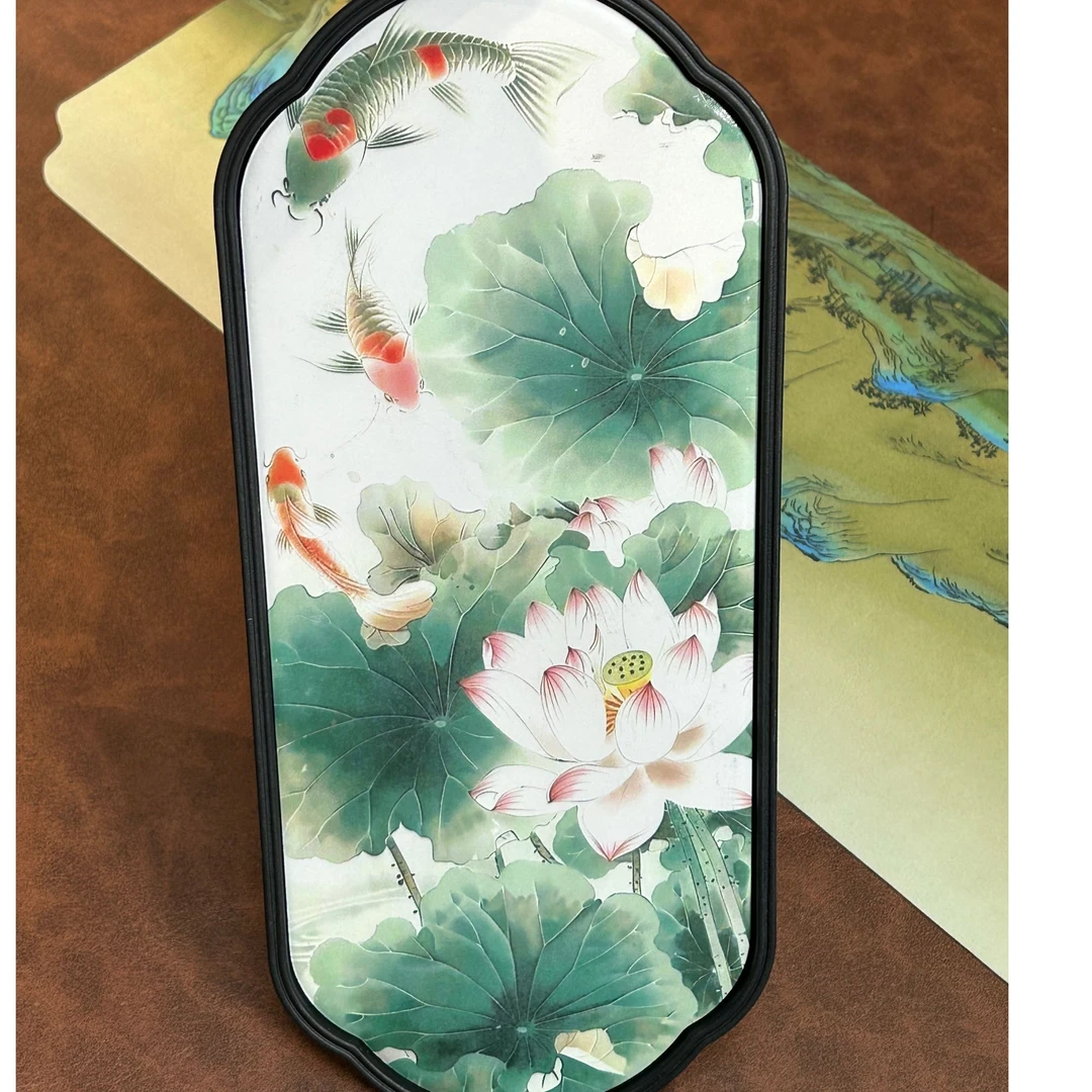 高档鱼戏莲花速干吸水茶盘ys122