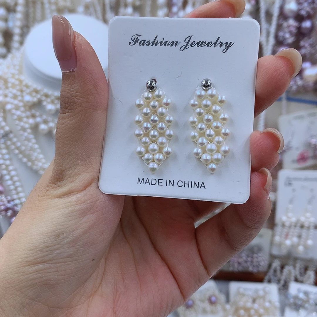 项链银S925镶嵌淡水珍珠