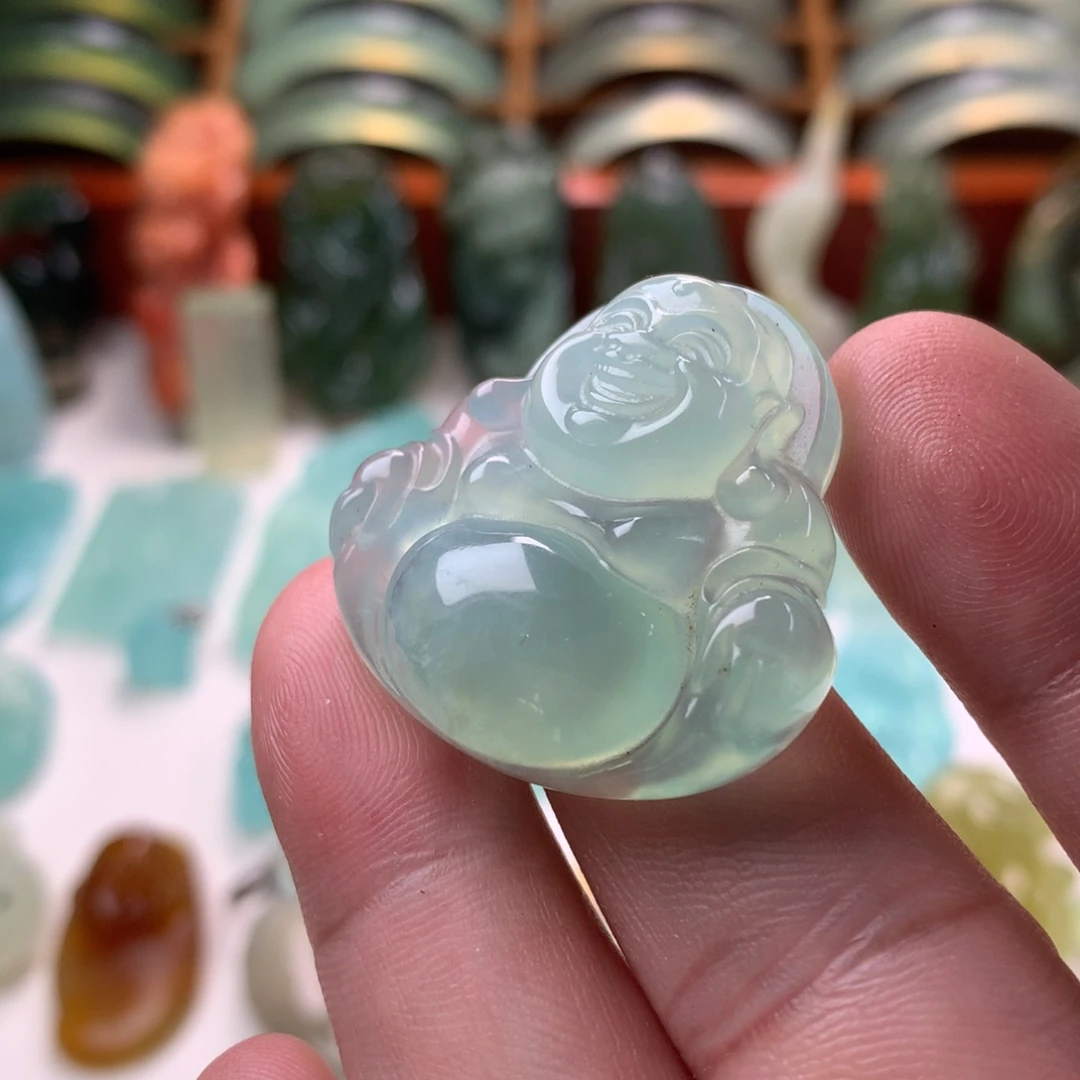 蛇纹石玉未镶嵌佛公