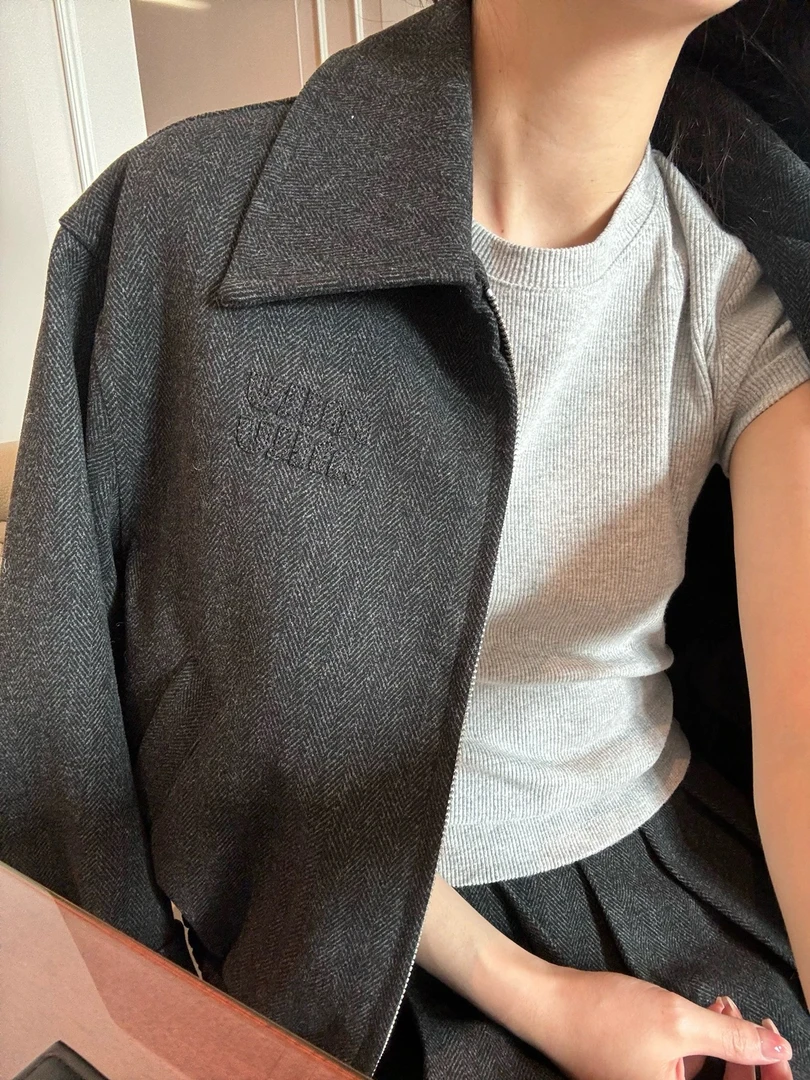 韩标！复古时髦休闲简约拉链短外套 2115