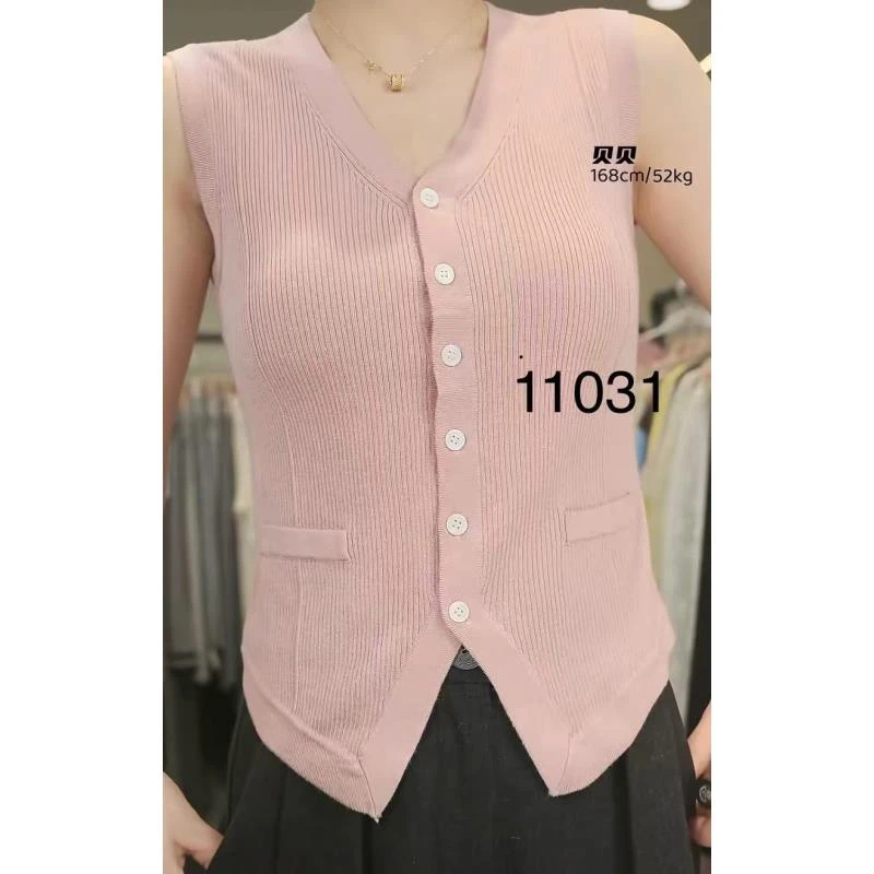 11031（部分无水洗唛，介意慎拍）WANGDAN新款针织马夹