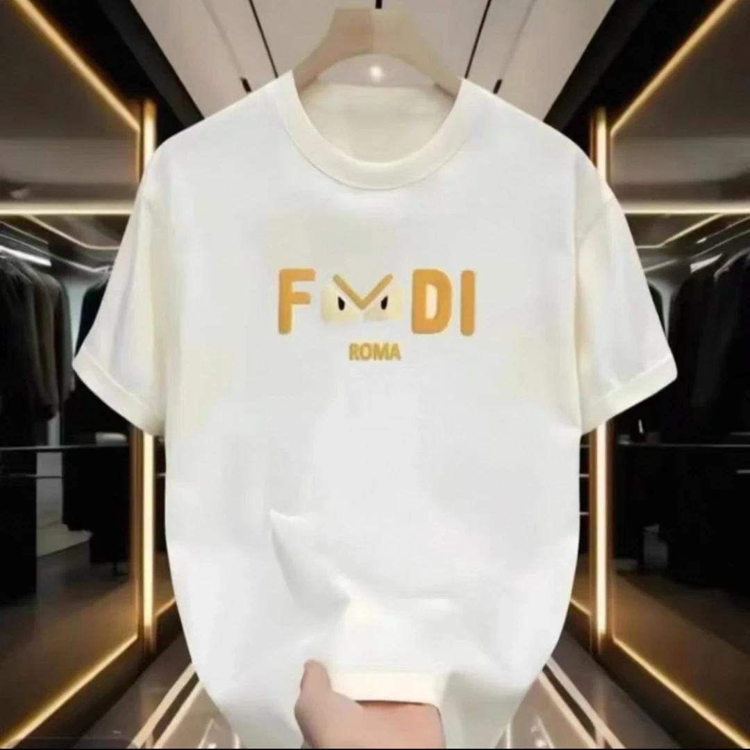 夏季时尚印花潮流春夏卡通圆领设计感短袖-DI字母