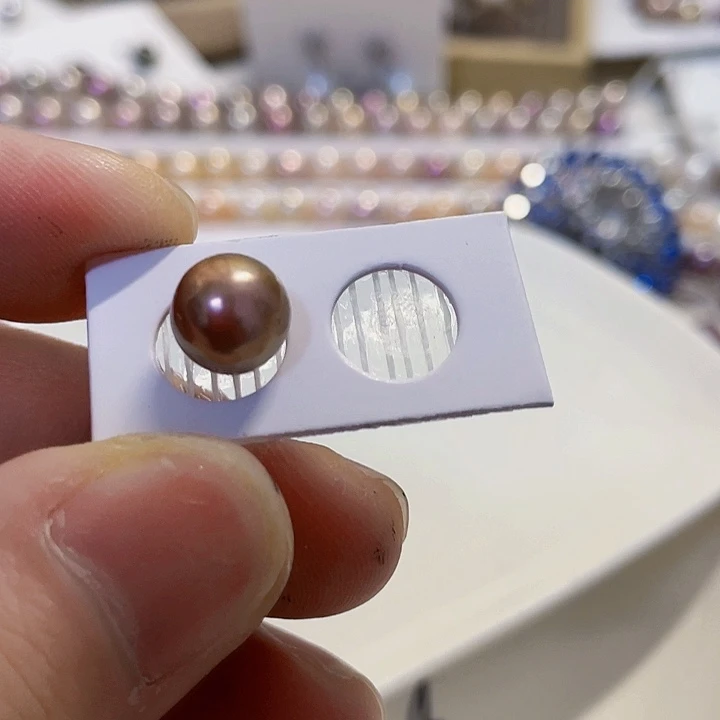 青***青未镶嵌淡水珍珠耳饰