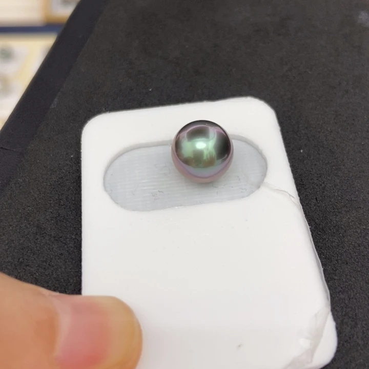海水珍珠裸珠大溪地10-11彩虹光正圆无瑕