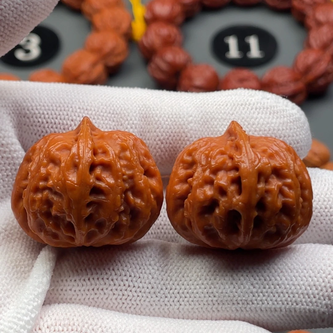 文玩核桃手串野生核桃京八棱闷墩秋子手捻