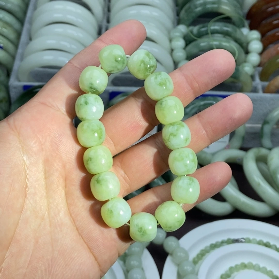 蛇纹石玉未镶嵌手链