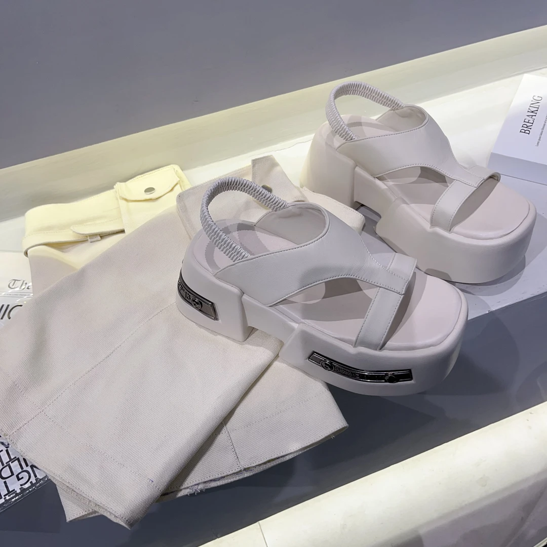 【小涵家】夏季欧洲站新款时尚小众口袋帆布厚底【7cm】两穿裤管靴ins