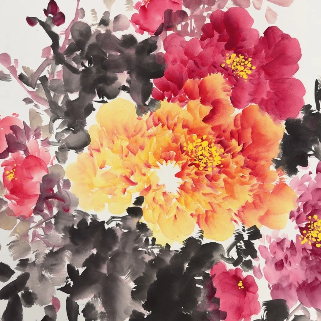 国画国画作品山水花鸟纯手绘