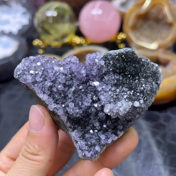 未镶嵌发饰水晶紫绿晶花