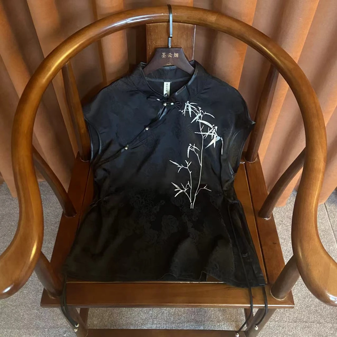 【远逸】时尚气质短袖新中式上衣小衫国风气质短袖高档女装515