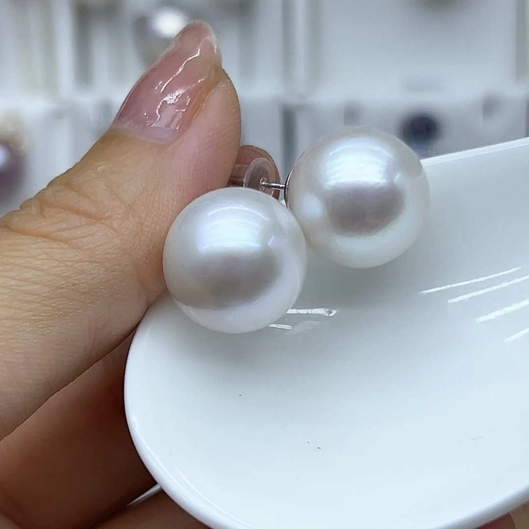 银S925镶嵌淡水珍珠耳饰?****-
