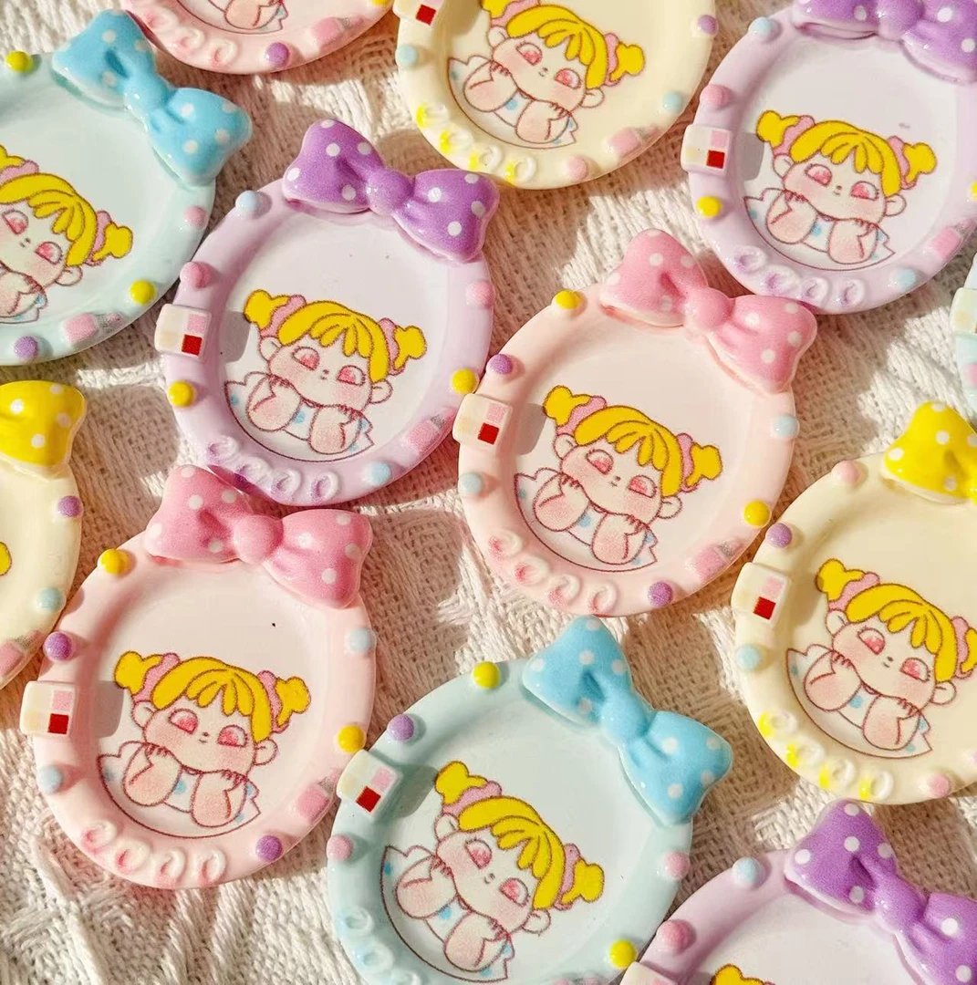 小雨定制【Q妹盘子】仿真食玩diy树脂配件手机